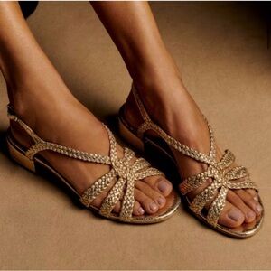 Sézane Gold Women's Sandals